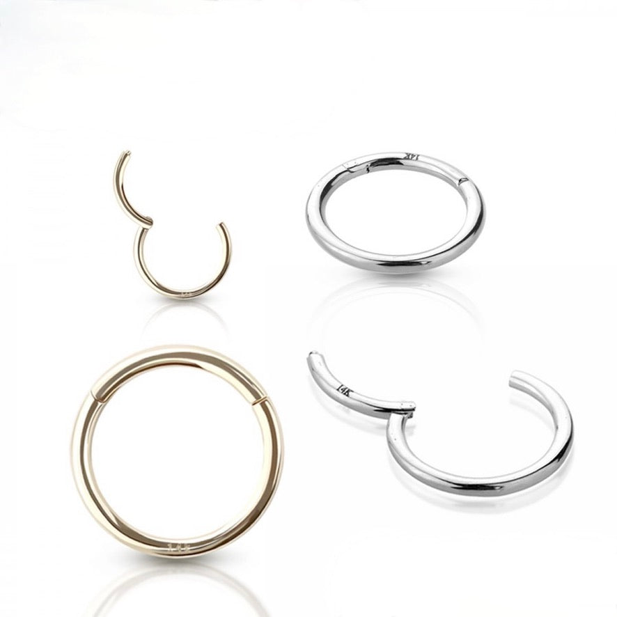 14 KARAT GOLD HINGED HOOP