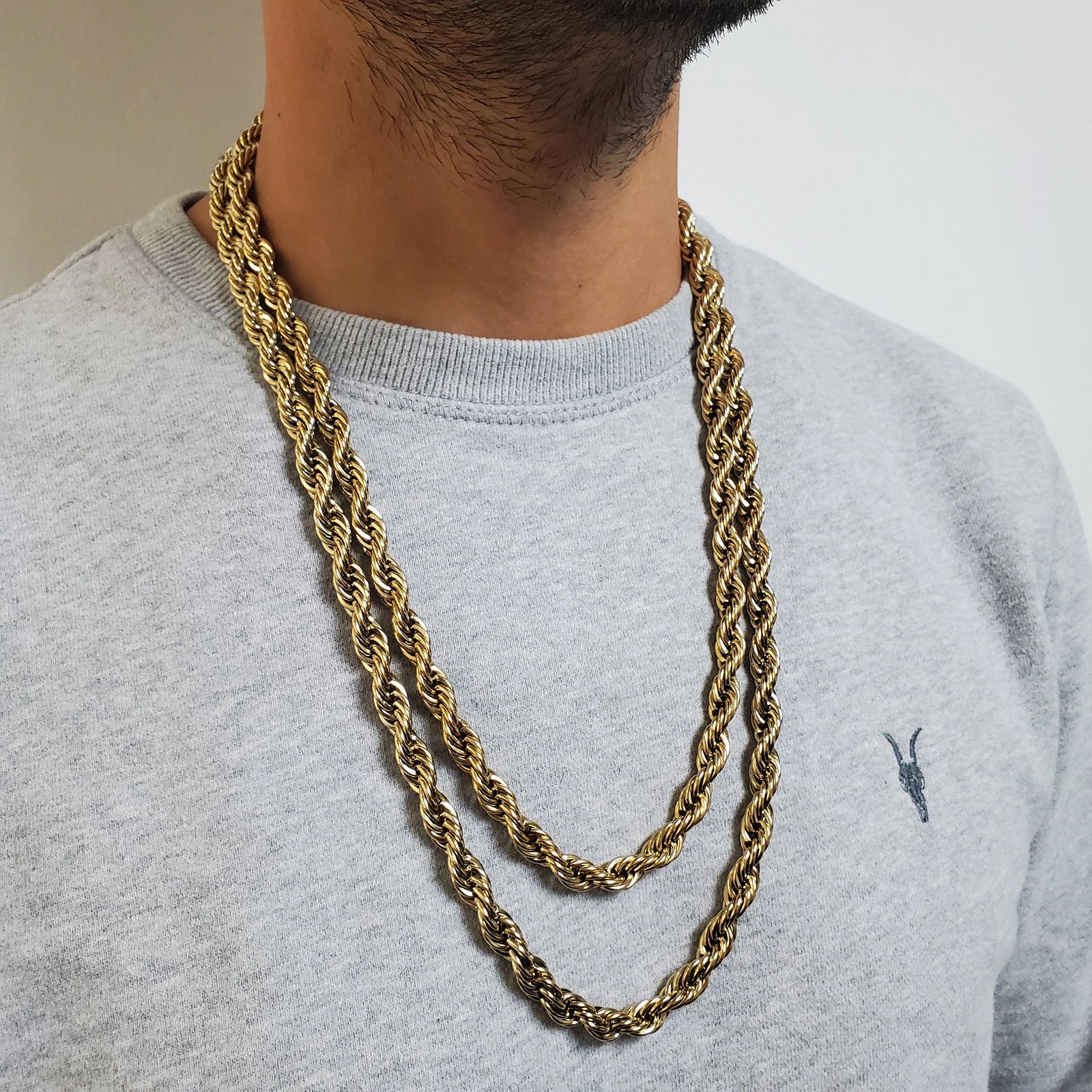 8mm rope chain 2025 on neck